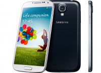 Samsung Galaxy S4 black, blue and white.